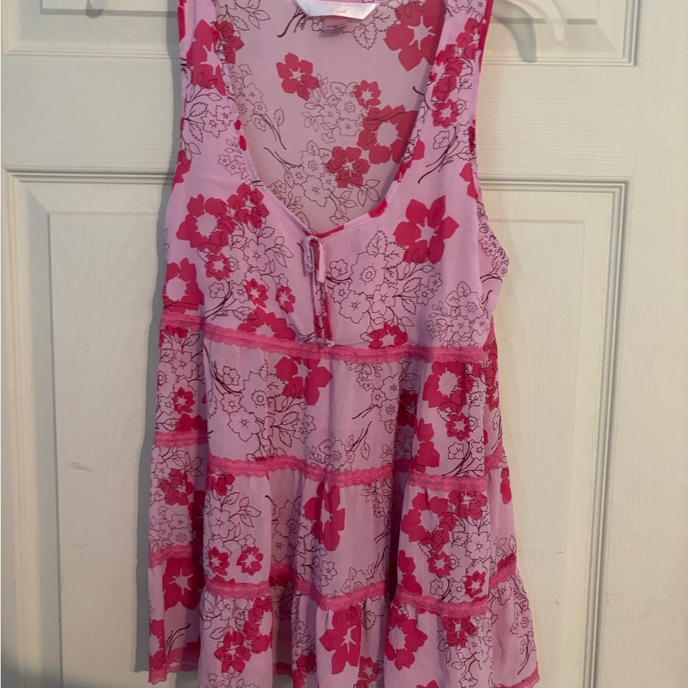 Victoria's Secret Pink and Red Floral Top